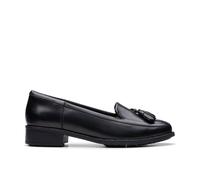 Clarks Women's Havisham Edge Loafer, Black Pat, 4 UK