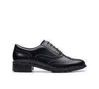 Clarks Women's Havisham Oak Mary Jane Flat, Black Leather, 7.5 UK