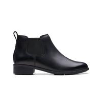 Clarks Women's Havisham Top Chelsea Boot, Black Leather, 4 UK