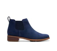 Clarks Havisham Top Ankle Boot Navy Suede Ankle Boots In Blue Blue 4-Wide Fit