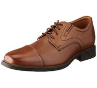 Clarks Men's Whiddon Cap Sneaker, Dark Tan Leather, 8 UK