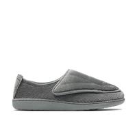 Clarks Home Comfort Textile Slippers In Grey Standard Fit Size 4
