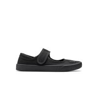 Clarks Originals Girls' Hopper Go Ballet School Shoes, Black Fabric, UK 3.5 Child