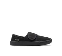 Clarks Hopper Run Kid Textile Plimsolls In Black Wide Fit Size 13