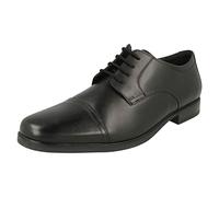 Clarks Howard Cap Mens Black Leather, 10.5