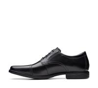 Clarks Howard Cap Mens Black Leather, 6.5
