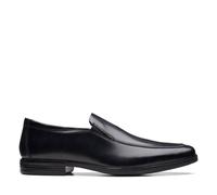 Clarks Howard Edge Loafer Black Leather Slip Ons,loafers Black 10-Standard Fit