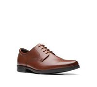 Clarks Men's Howard Walk Oxford Shoe, Dark Tan Lea, 39.5 EU