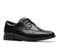 Clarks Older Jonwin Loop Leather Shoe, Black, Size 6 Older Black
