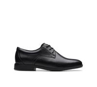 Clarks Jonwin Step Youth Black Leather Lace Up, School Shoes | Size: 9.5-Wide Fit Clarks Black 9.5-Wide Fit