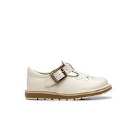 Clarks Joyful Skip Toddler Patent Shoes in White Patent Size 6