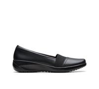 Clarks Kaetlyn Rhea Black Leather Loafers,slip Ons Black