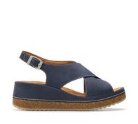Clarks Women's Kassanda Step Sandal, Navy Nubuck, 6 UK
