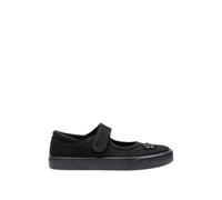 Clarks Kids' Canvas Floral Riptape Plimsolls (7 Small - 4 Large) Black