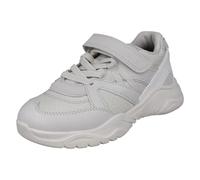 Clarks Kids Chunky Sole Sports Trainers Feather Pace K - White Textile - UK Size 12G - EU Size 30 - US Size 12.5W