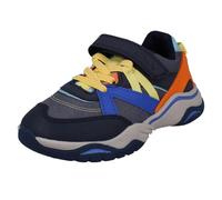 Clarks Kids Clarks Casual Colourblock Trainers Feather Pace - Grey Combi - UK 9 Child - G