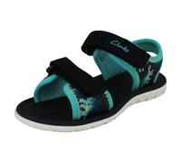 Surfing Tide Kid Navy Flat Sandals Clarks Blue 10.5-Wide Fit