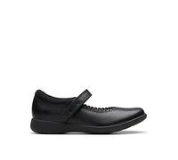 Clarks Kids Etch Pure Mary Jane Leather School Shoe, Black, Size 12.5 Younger Black