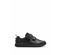 Clarks Kids' Leather Riptape Trainers (7 Small - 2.5 Large) Black