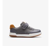 Clarks Kids Unisex,Girls,Boys Fawn Family Toddler Grey Lace Up Leather Casual