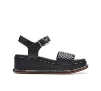 Clarks Kimmei Bay Leather/Synthetic Sandals In Black Standard Fit Size 5.5