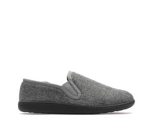 Clarks King Ease Textile Slippers in Standard Fit Size 12 Grey
