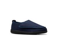 Clarks Men's King Riptape Slipper Navy Interest Slippers, Slip Ons in Blue | Size: 12-Standard Fit Clarks Blue 12-Standard Fit