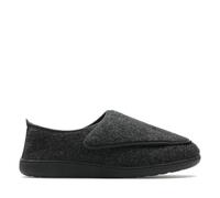 Clarks King Riptape Slipper Dark Grey Felt Slip Ons,slippers Grey 7-Standard Fit