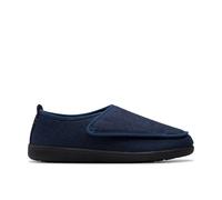 Clarks Men's King Riptape Slipper Navy Interest Slippers, Slip Ons in Blue | Size: 7-Standard Fit Clarks Blue 7-Standard Fit