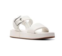 Clarks Ladies Alda Strap Ladies Off White Leather UK Size 5 E Wide Fit