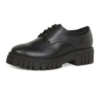 Clarks Ladies Chunky Sole Lace Up Smart Shoes Page Walk - Black Leather - UK Size 7D - EU Size 41 - US Size 9.5M
