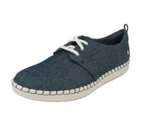 Clarks Step Glow Womens Denim Lace Up Canvas - Size 3 UK - Blue