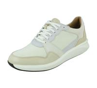 Clarks Ladies Clarks Casual Lace Up Trainers Un Rio Run - White Combi - UK 8