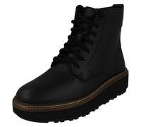 Clarks Ladies Clarks Casual Platform Soled Ankle Boots OriannaW Lace - Black - UK 4