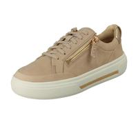 Clarks Ladies Clarks Casual Trainers Hollyhock Zip - Sand - UK 5.5