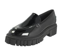 Clarks Ladies Clarks Chunky Sole Slip On Loafer Smart Shoes Page Loafer - Black Patent - UK 7.5