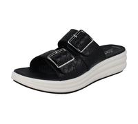 Clarks Ladies Clarks Cloudsteppers Woven Mule Sandals Drift Buckle - Black Woven - UK 8