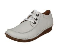 Clarks Ladies Clarks Comfortable Lace Up Shoes Funny Dream - White - UK 6.5