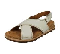 Clarks Ladies Clarks Cross Detailed Slingback Wedge Sandals Yacht Cross - White - UK 5