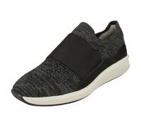 Clarks Ladies Clarks Elasticated Strap Detailed Trainers Un Rio Knit - Black - UK 4.5