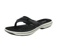 Brinkley Reyna Black Flip Flops Clarks Black 4-Standard Fit