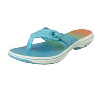 Clarks Ladies Clarks Flip Flop Sandals Brinkley Reyna - Turquoise Ombre - UK 5