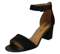 Clarks Ladies Clarks Heeled Sandals Deva Mae - Black Suede - UK 6 - D