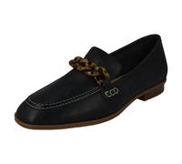 Clarks Ladies Clarks Loafer Style Smart Shoes Sarafyna Iris - Navy - UK 5