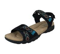 Clarks Women's Amanda Sprint Sport Sandal, Navy Suede, 7 UK
