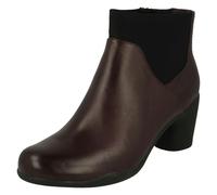 Clarks Ladies Clarks Smart Ankle Boots Un Rosa Mid - Aubergine - UK 4.5