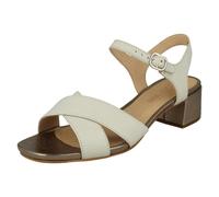 Clarks Ladies Clarks Strappy Heeled Sandals Sheer35 Strap - White Combi - UK 3.5