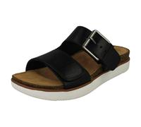 Clarks Ladies Clarks Unstructured Adjustable Mule Sandals Elayne Ease - Black - UK 3