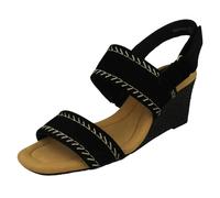 Clarks Ladies Clarks Wedge Sandals Kyarra Rose - Black - UK 7