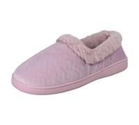 Clarks Ladies Clarks Wide Fitting Woven Quilted Slippers Twyla Star - Lilac - UK 7